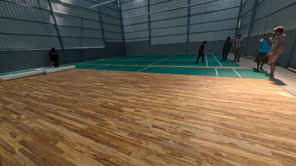 Wooden Flooring Over Court
